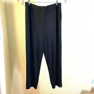 J.Jill Women’s Wearever Relaxed Ankle Pant Black Elastic Waist Zipper/Button M